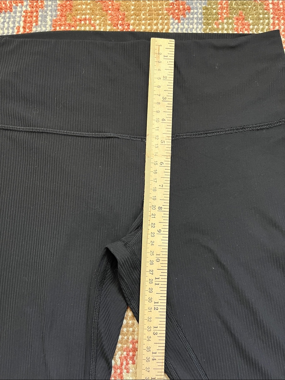 lululemon Align Ribbed High-Rise Pant 28” Black Size 10 Nulu Leggings EUC - Picture 3 of 10